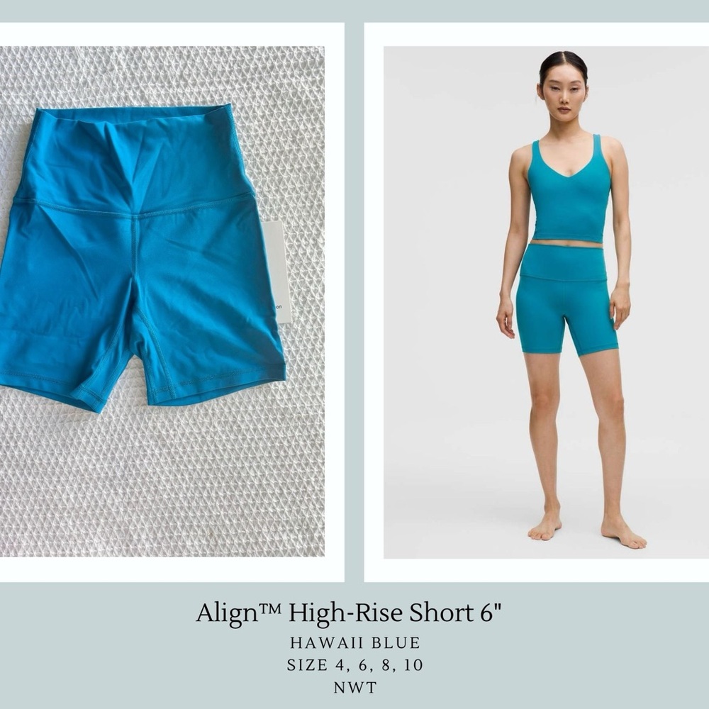 lululemon athletica High-Rise Bike Shorts in Hawaii Blue